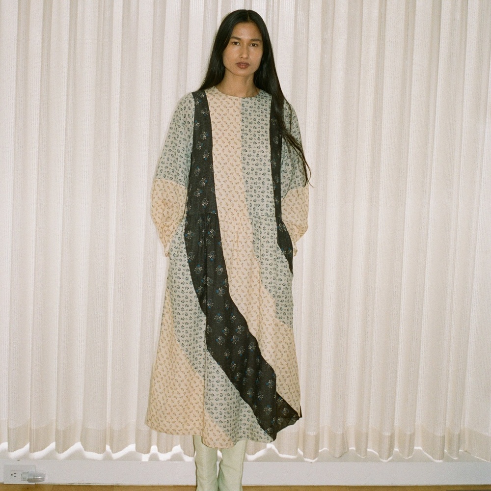 Ditsy Mix Puff Sleeve Dress